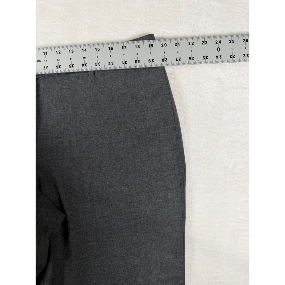 Talbots Signature Pants Women 16 Grey Heathered Straight Wool Blend Professional - Picture 6 of 9